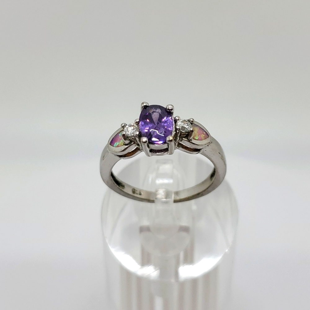 Sterling silver and amethyst ring